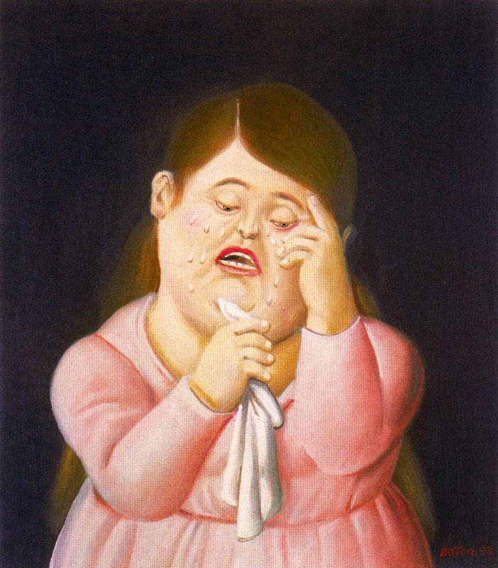 Fernando Botero Mujer llorando