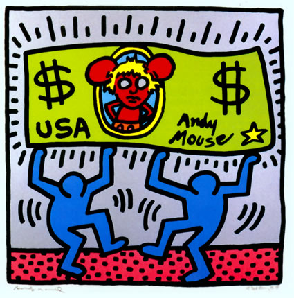 Keith Haring Andy Mouse