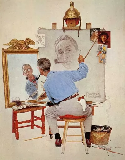 Autorretrato de Norman Rockwell  selfportrait