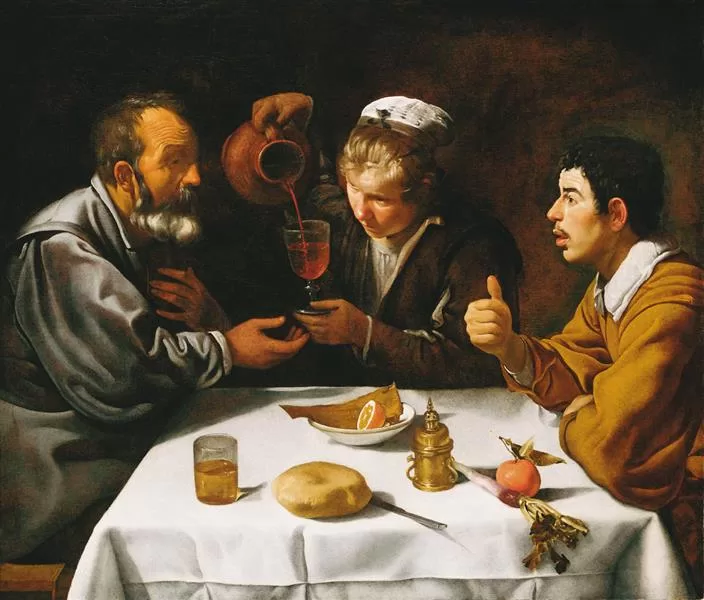 El almuerzo pintura por Diego Velazquez