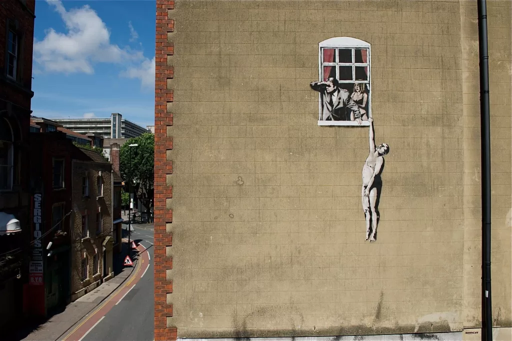 hope window Bristol esperanza hombre ventana Banksy street art